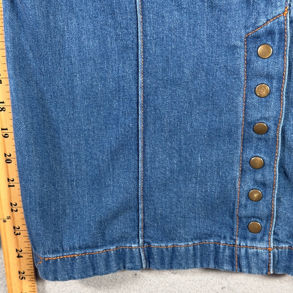 Pilcro and the Letterpress Anthropologie Wide Leg Seam Detail Jeans Blue 28 - Picture 6 of 16